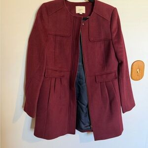 LOFT Women's Deep Burgundy Coat